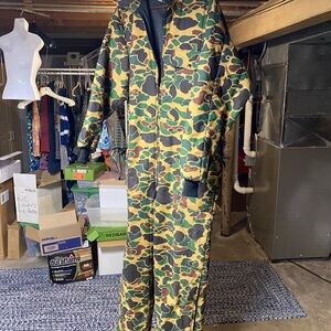 Vintage Camouflage Men's Insulated Jumpsuit